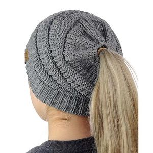 2 pcs Ponytail Beanie
